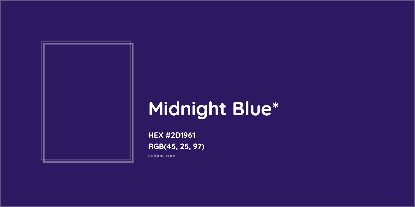 HEX #2D1961 Color Name, Color Code, Palettes, Similar Paints, Images
