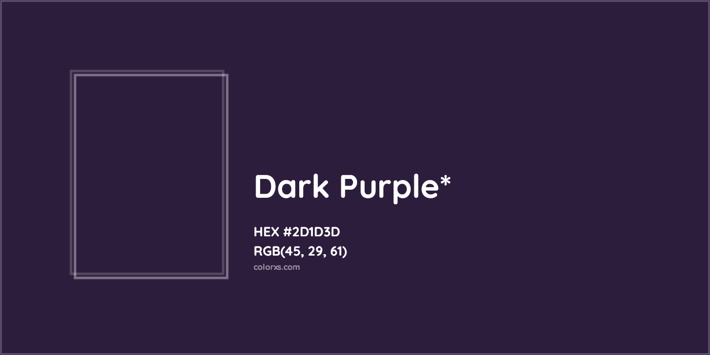 HEX #2D1D3D Color Name, Color Code, Palettes, Similar Paints, Images