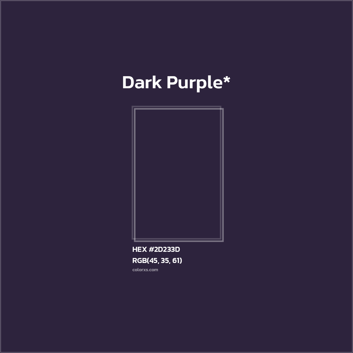 HEX #2D233D Color Name, Color Code, Palettes, Similar Paints, Images