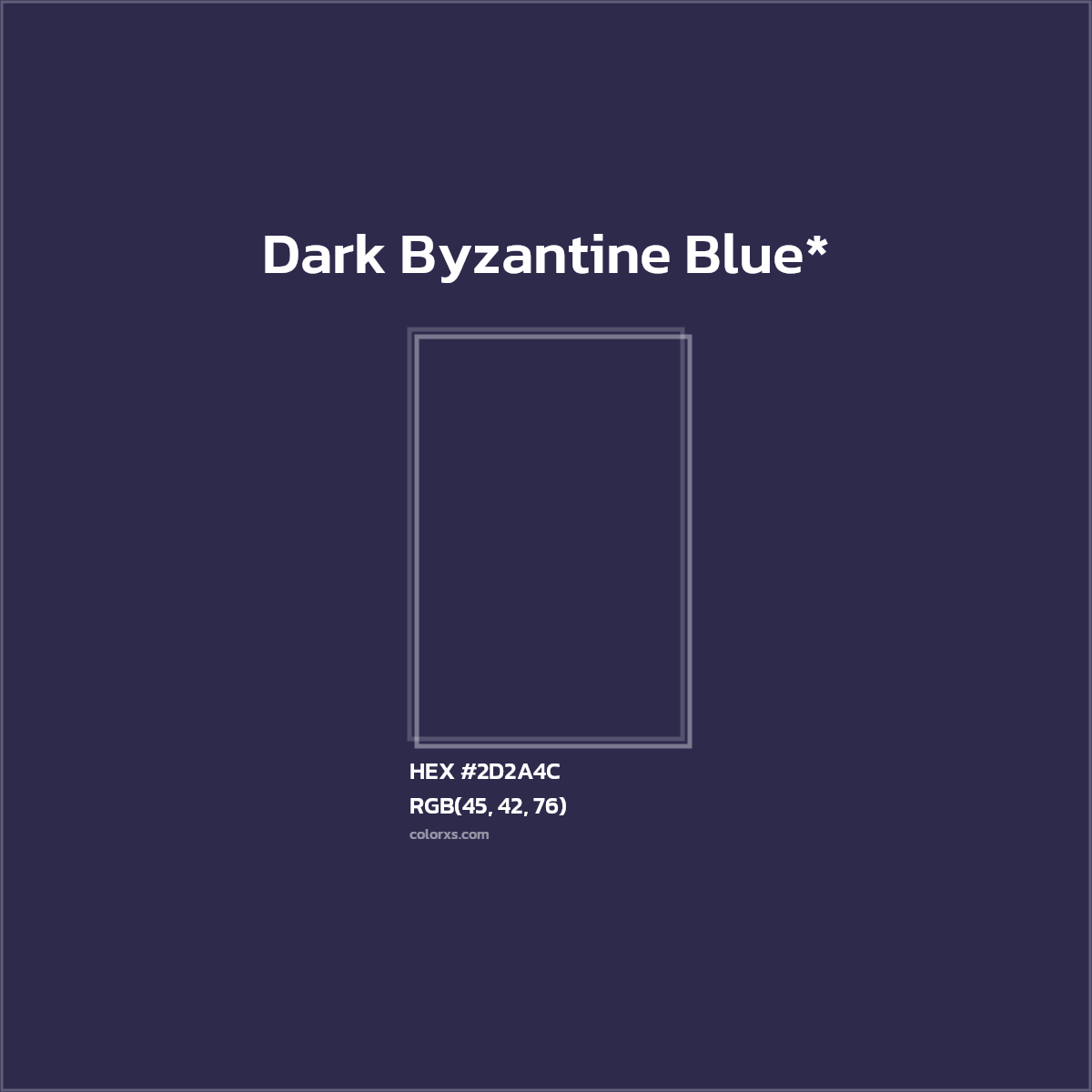 HEX #2D2A4C Color Name, Color Code, Palettes, Similar Paints, Images