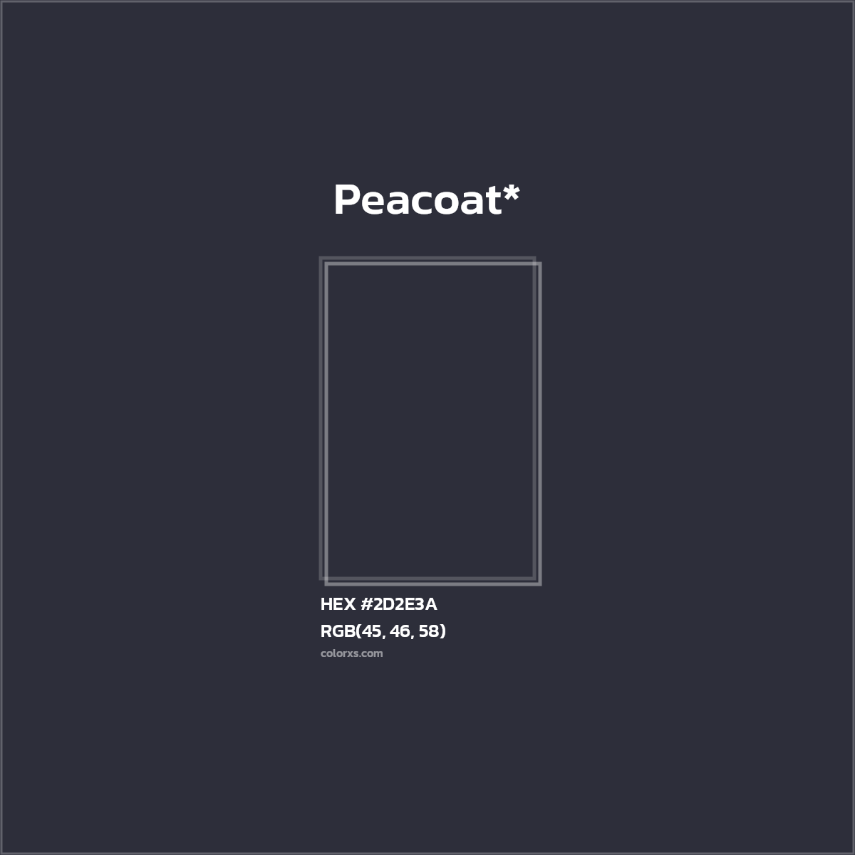 HEX #2D2E3A Color Name, Color Code, Palettes, Similar Paints, Images