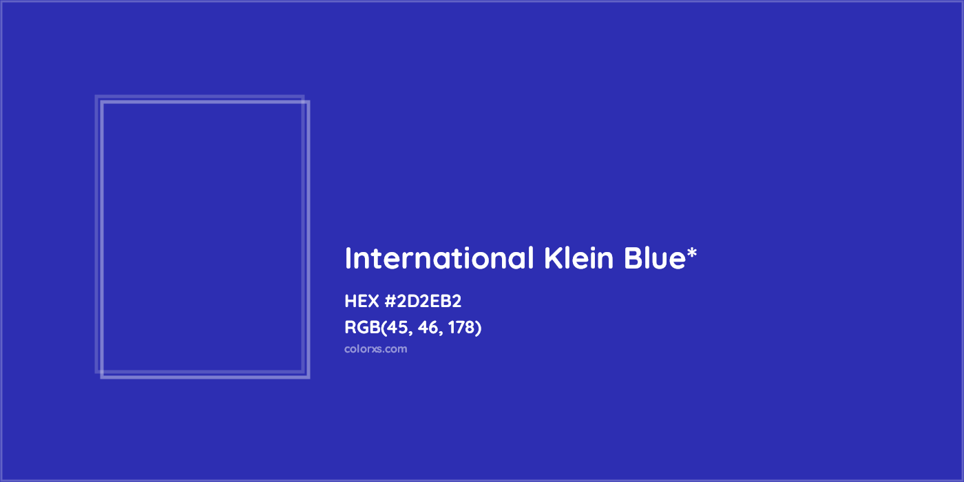HEX #2D2EB2 Color Name, Color Code, Palettes, Similar Paints, Images
