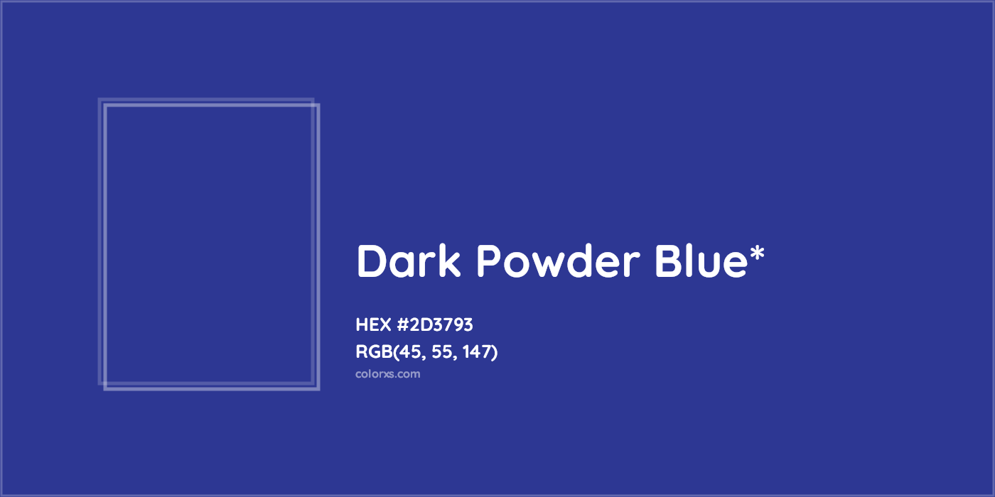 HEX #2D3793 Color Name, Color Code, Palettes, Similar Paints, Images