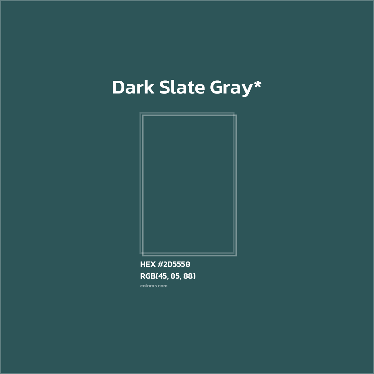 HEX #2D5558 Color Name, Color Code, Palettes, Similar Paints, Images