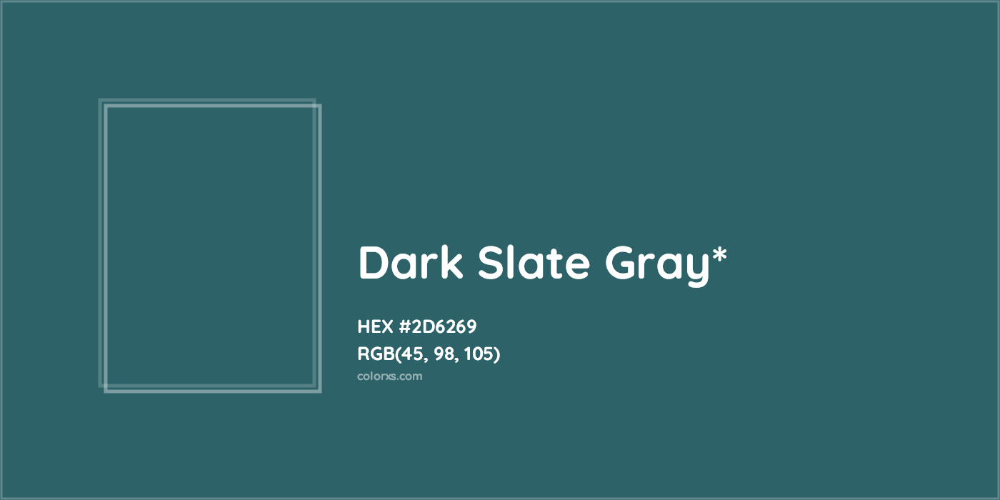 HEX #2D6269 Color Name, Color Code, Palettes, Similar Paints, Images