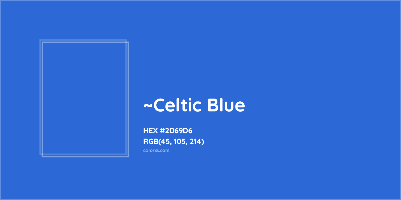 HEX #2D69D6 Color Name, Color Code, Palettes, Similar Paints, Images
