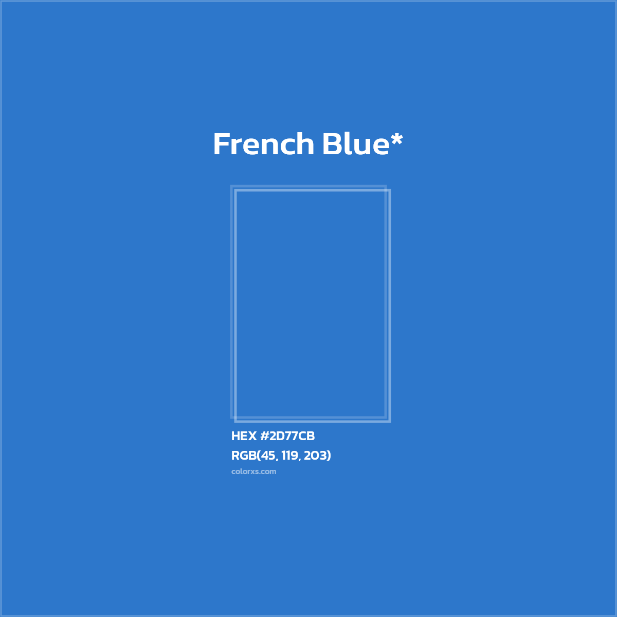 HEX #2D77CB Color Name, Color Code, Palettes, Similar Paints, Images