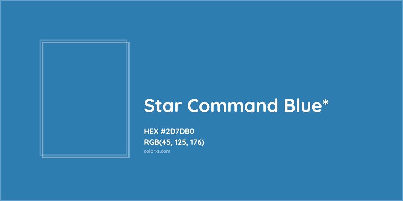 HEX #2D7DB0 Color Name, Color Code, Palettes, Similar Paints, Images