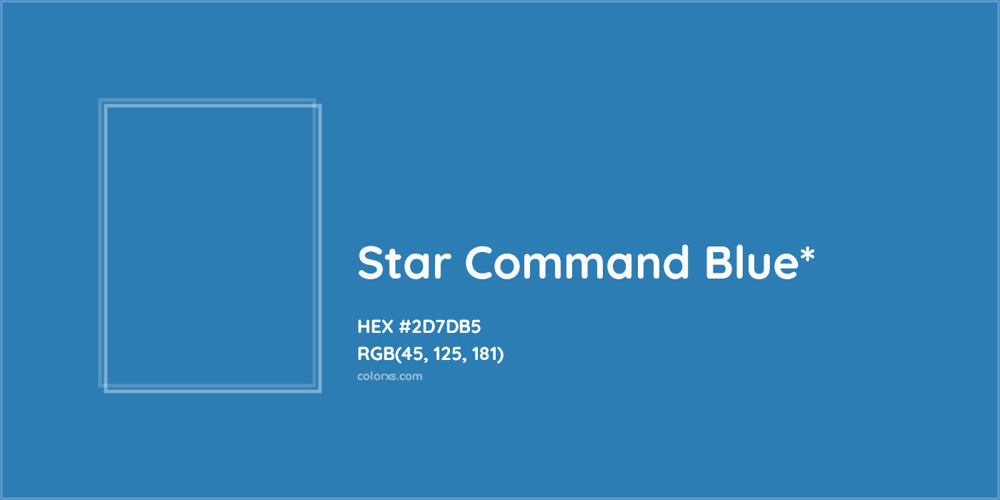 HEX #2D7DB5 Color Name, Color Code, Palettes, Similar Paints, Images
