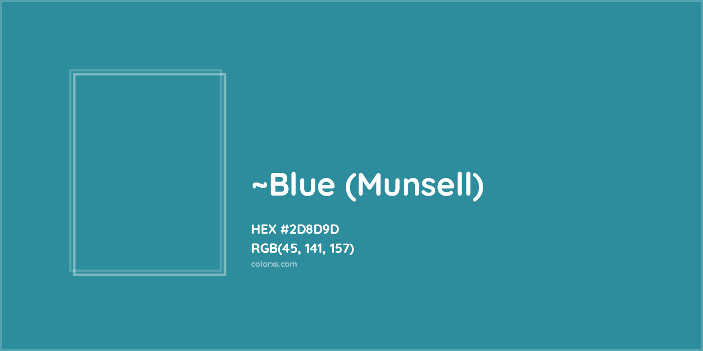 HEX #2D8D9D Color Name, Color Code, Palettes, Similar Paints, Images