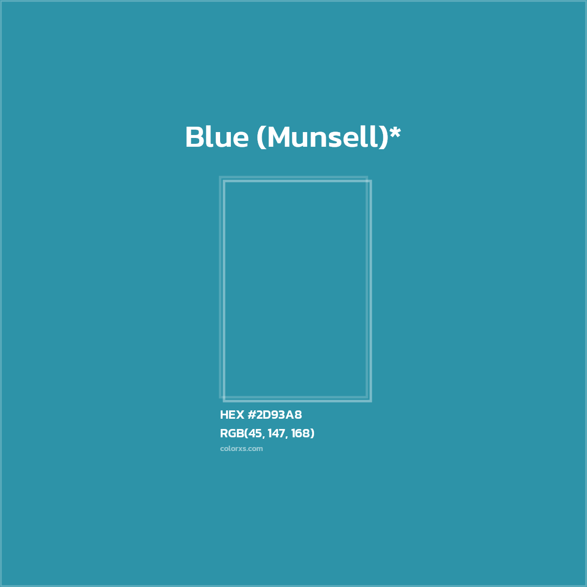 HEX #2D93A8 Color Name, Color Code, Palettes, Similar Paints, Images