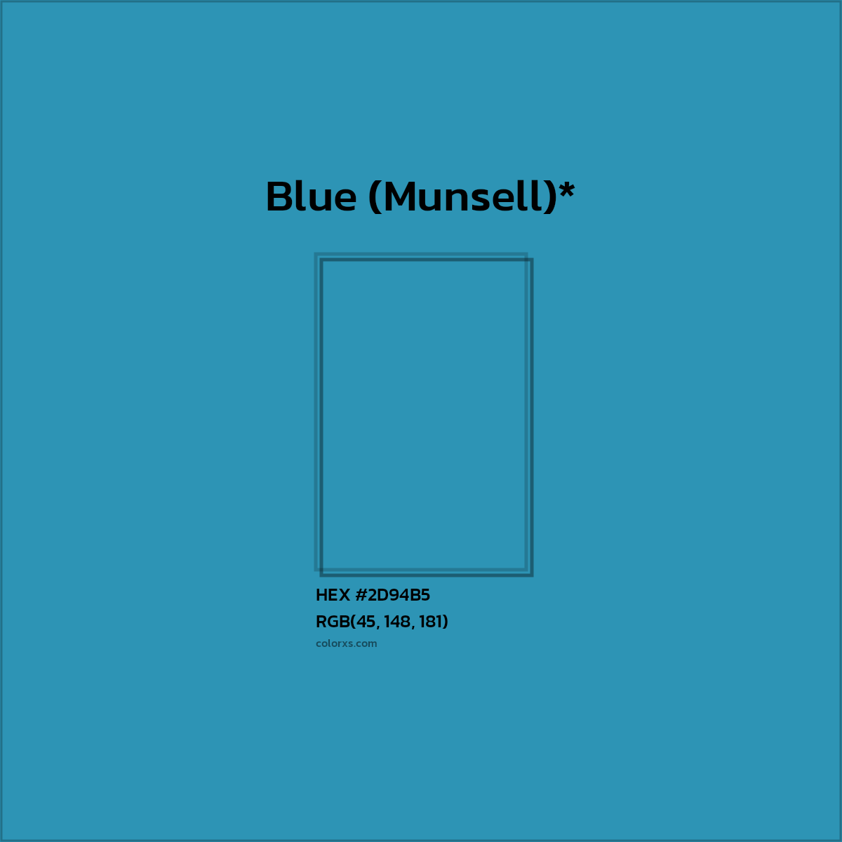 HEX #2D94B5 Color Name, Color Code, Palettes, Similar Paints, Images