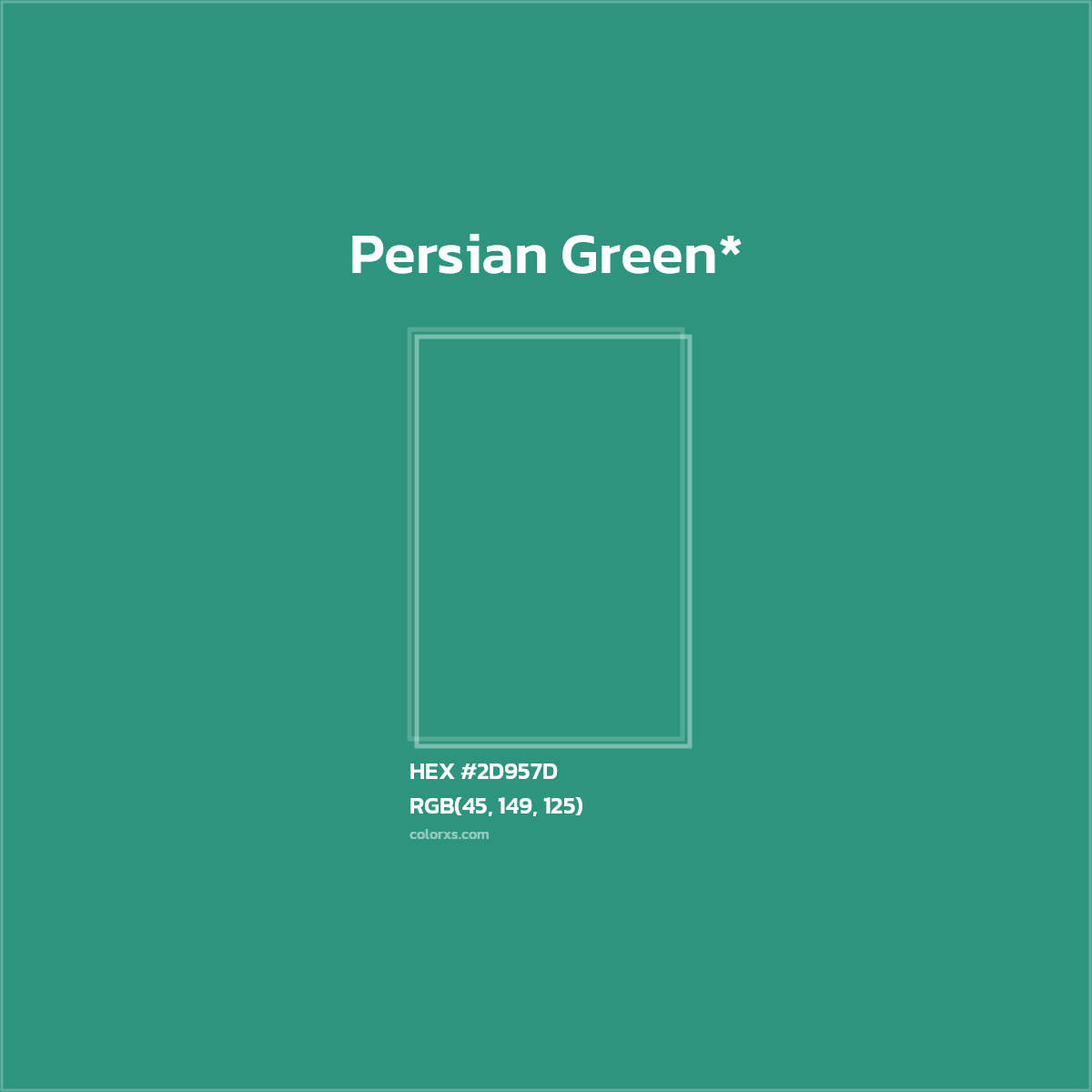 HEX #2D957D Color Name, Color Code, Palettes, Similar Paints, Images