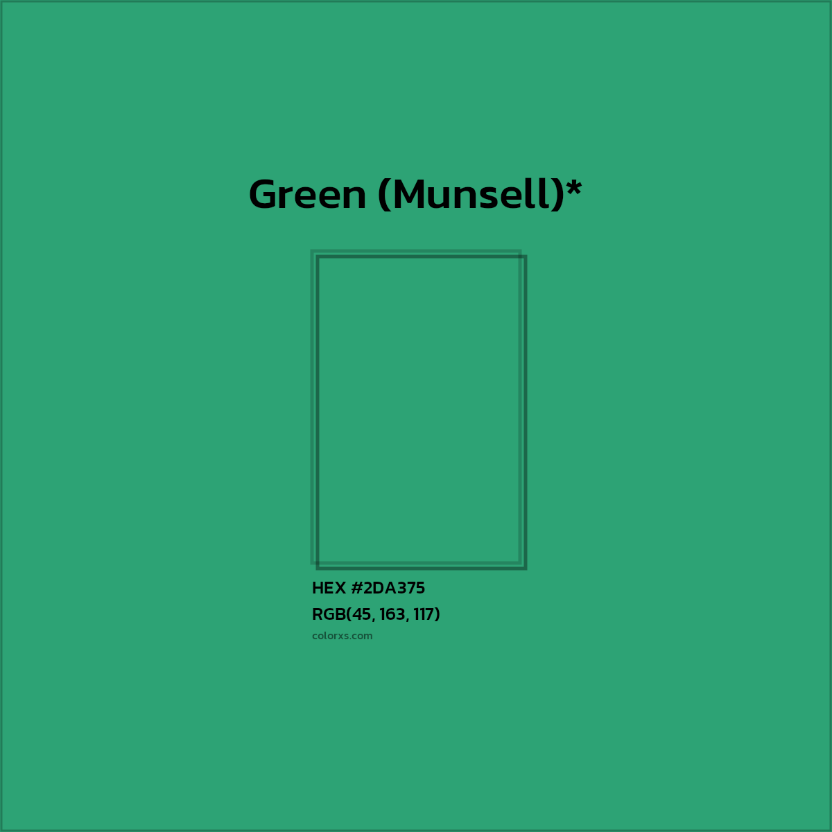 HEX #2DA375 Color Name, Color Code, Palettes, Similar Paints, Images