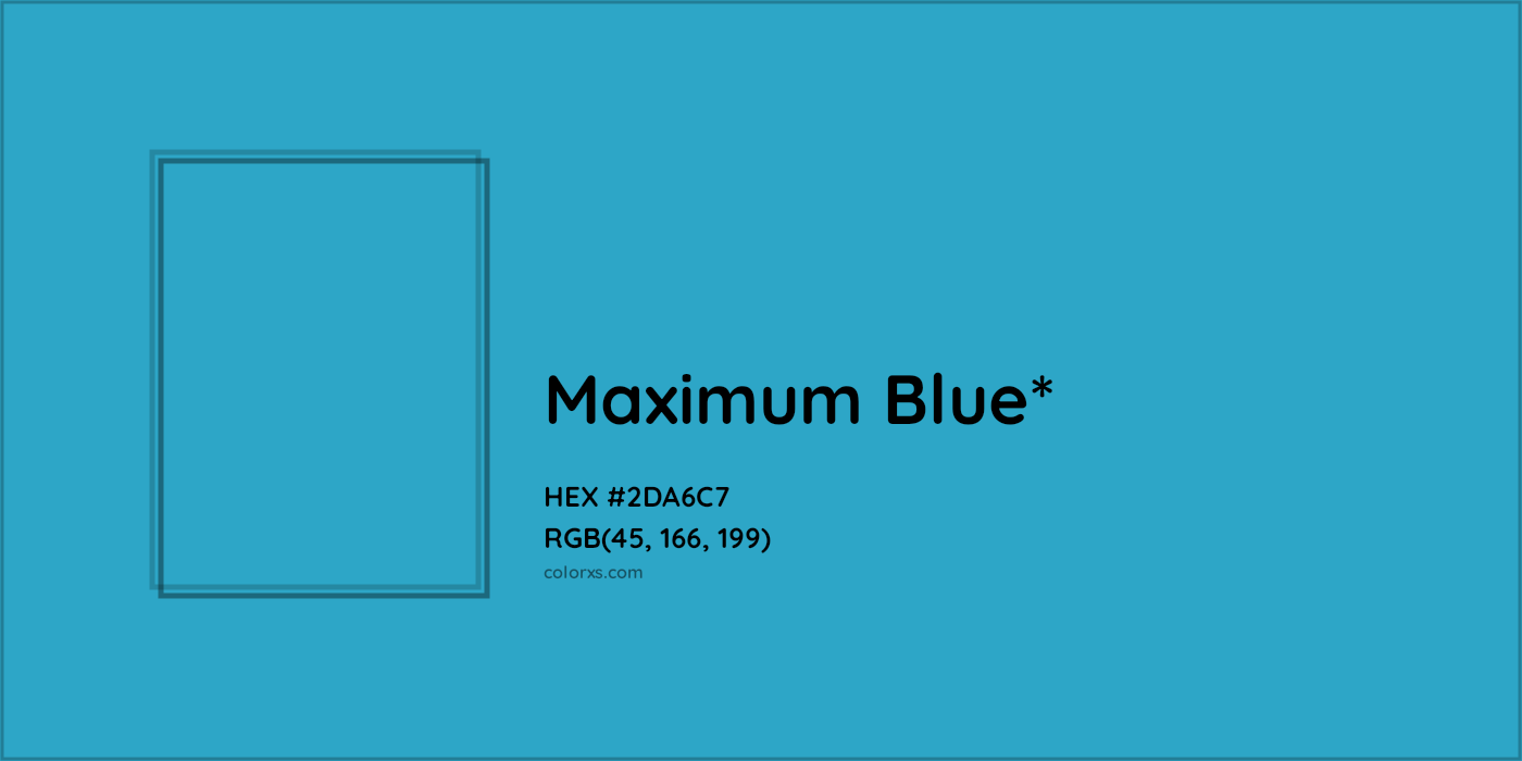 HEX #2DA6C7 Color Name, Color Code, Palettes, Similar Paints, Images