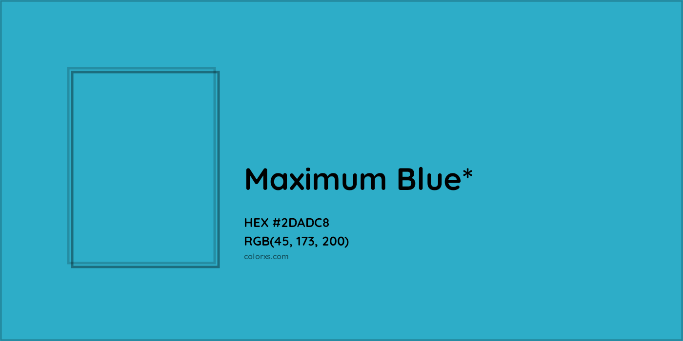 HEX #2DADC8 Color Name, Color Code, Palettes, Similar Paints, Images