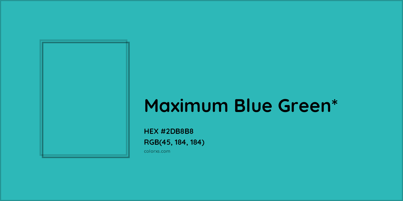 HEX #2DB8B8 Color Name, Color Code, Palettes, Similar Paints, Images