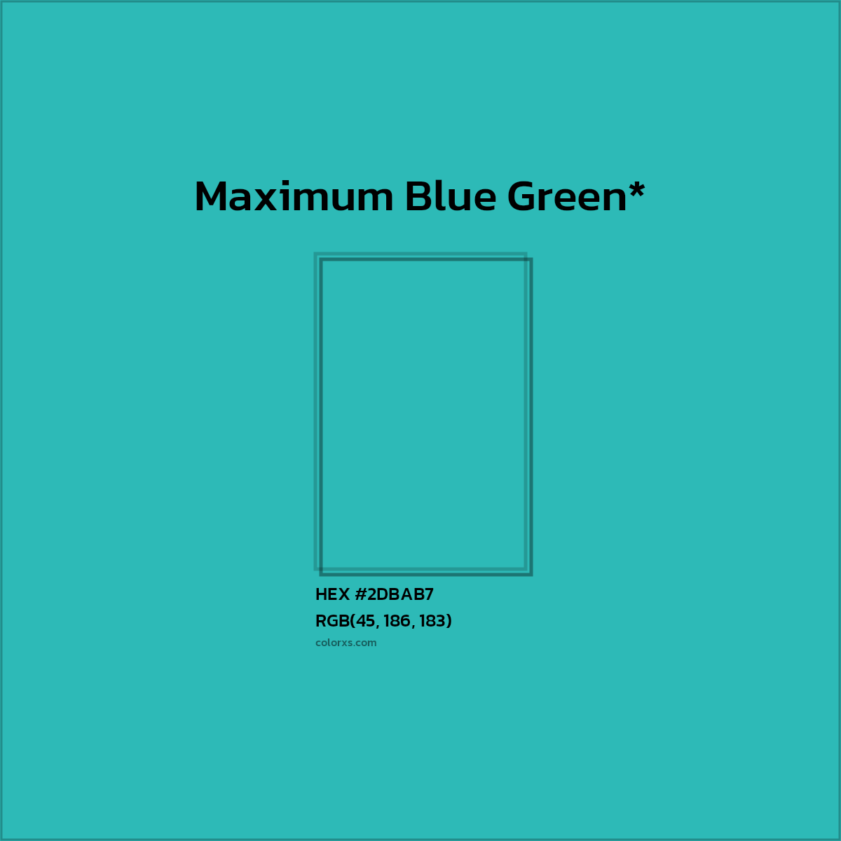 HEX #2DBAB7 Color Name, Color Code, Palettes, Similar Paints, Images