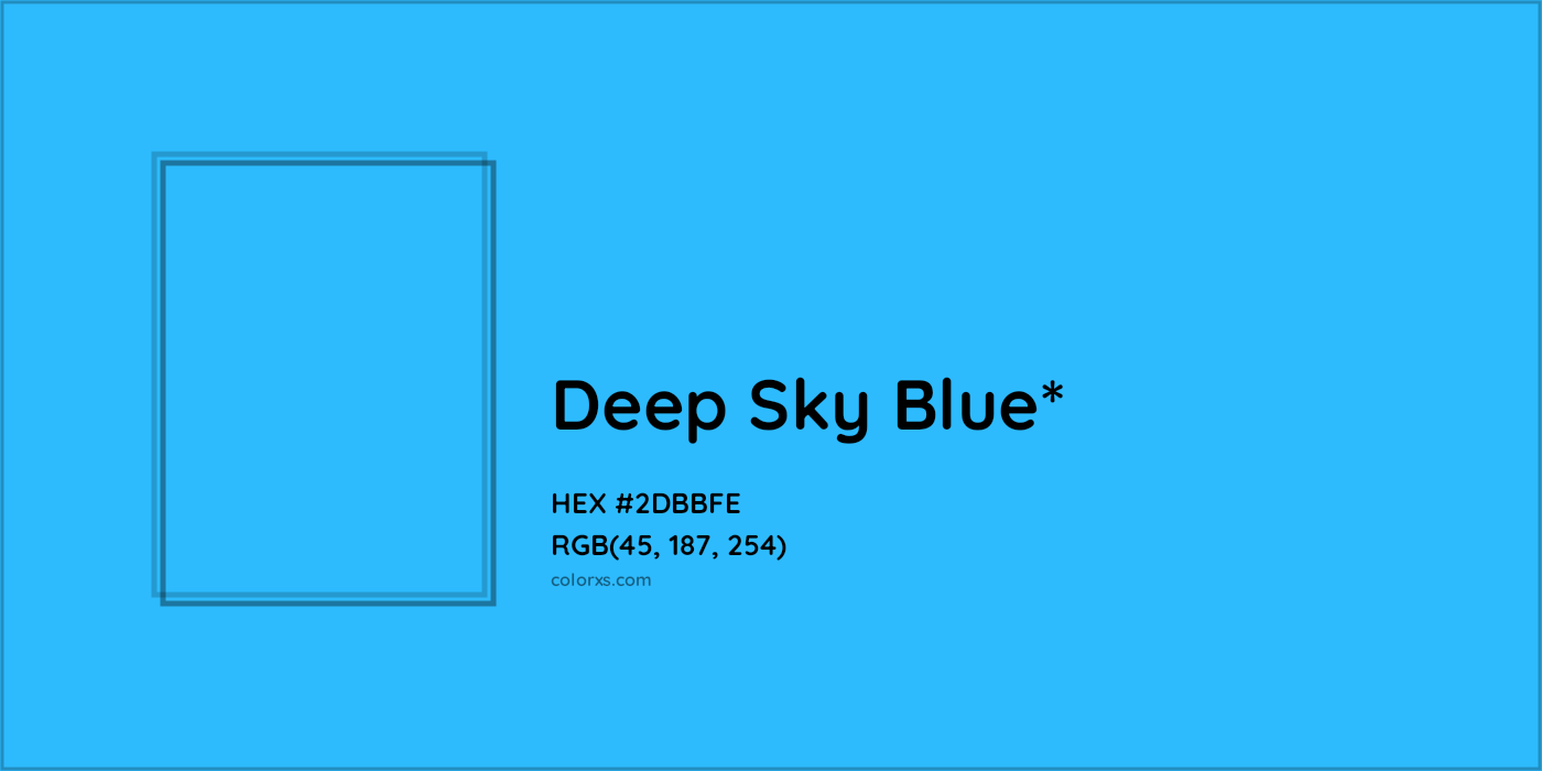 HEX #2DBBFE Color Name, Color Code, Palettes, Similar Paints, Images