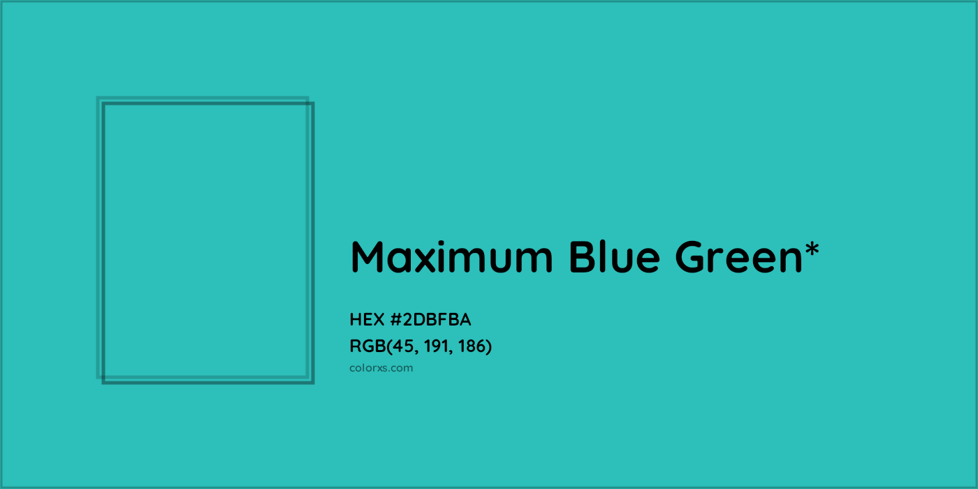 HEX #2DBFBA Color Name, Color Code, Palettes, Similar Paints, Images