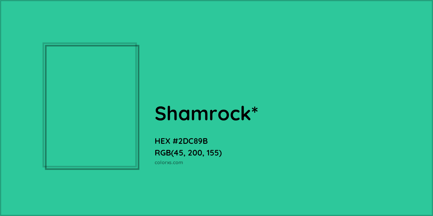 HEX #2DC89B Color Name, Color Code, Palettes, Similar Paints, Images