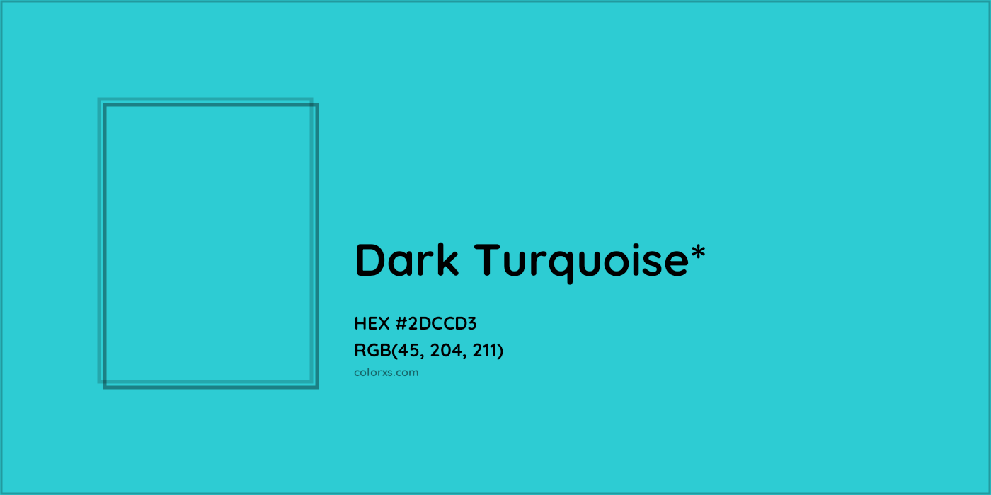 HEX #2DCCD3 Color Name, Color Code, Palettes, Similar Paints, Images