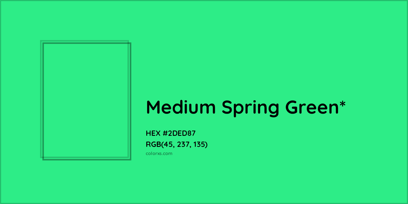 HEX #2DED87 Color Name, Color Code, Palettes, Similar Paints, Images