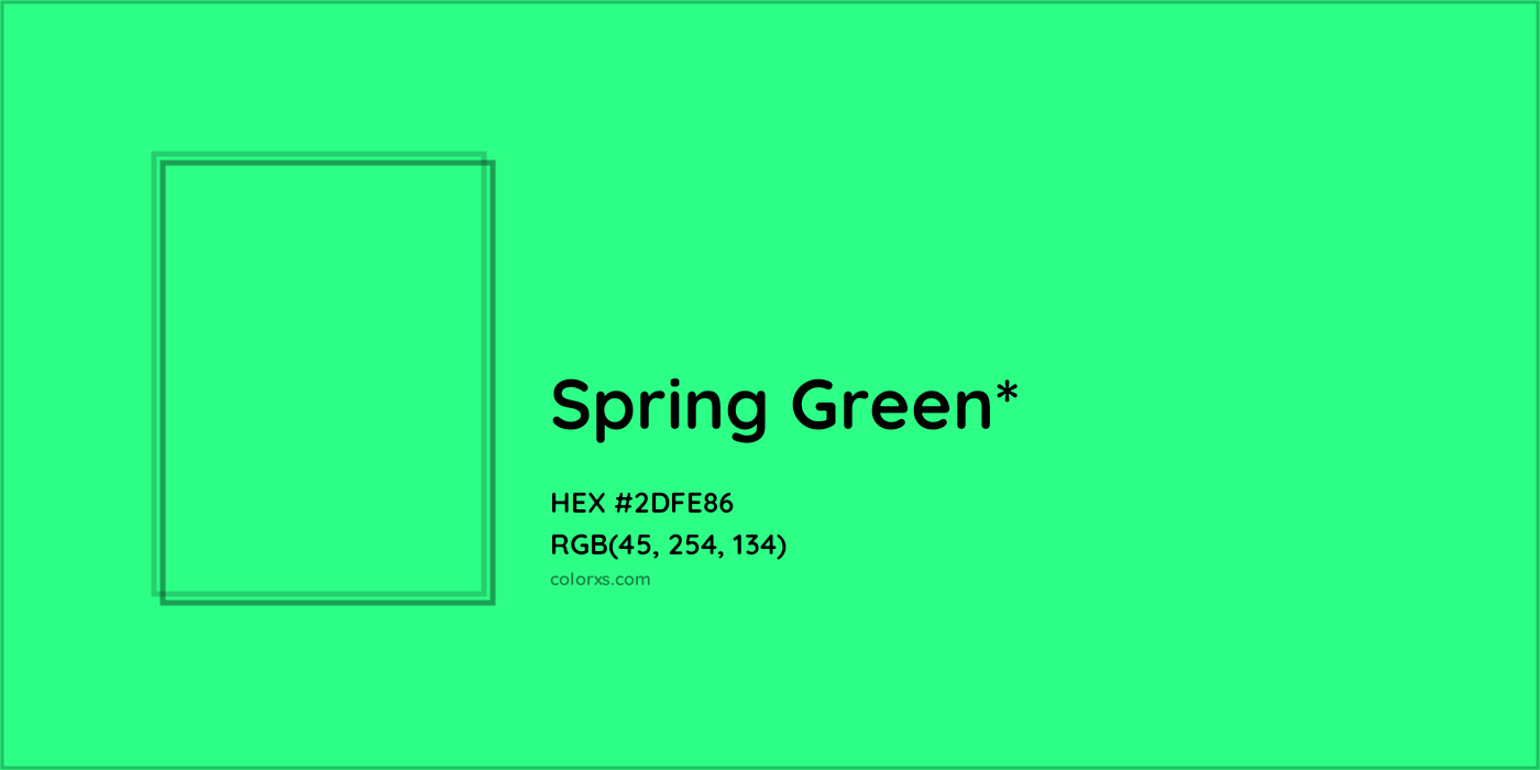 HEX #2DFE86 Color Name, Color Code, Palettes, Similar Paints, Images