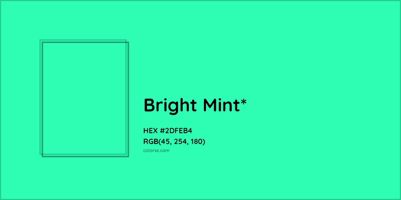 HEX #2DFEB4 Color Name, Color Code, Palettes, Similar Paints, Images