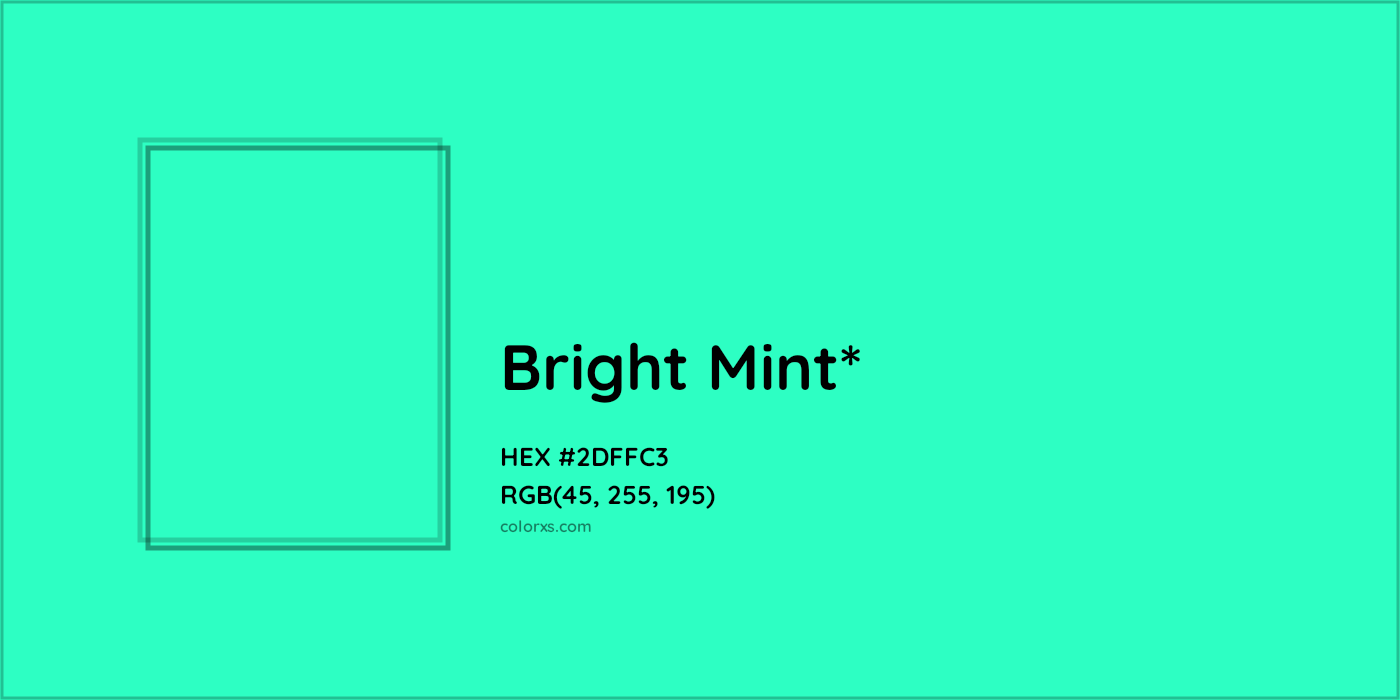 HEX #2DFFC3 Color Name, Color Code, Palettes, Similar Paints, Images