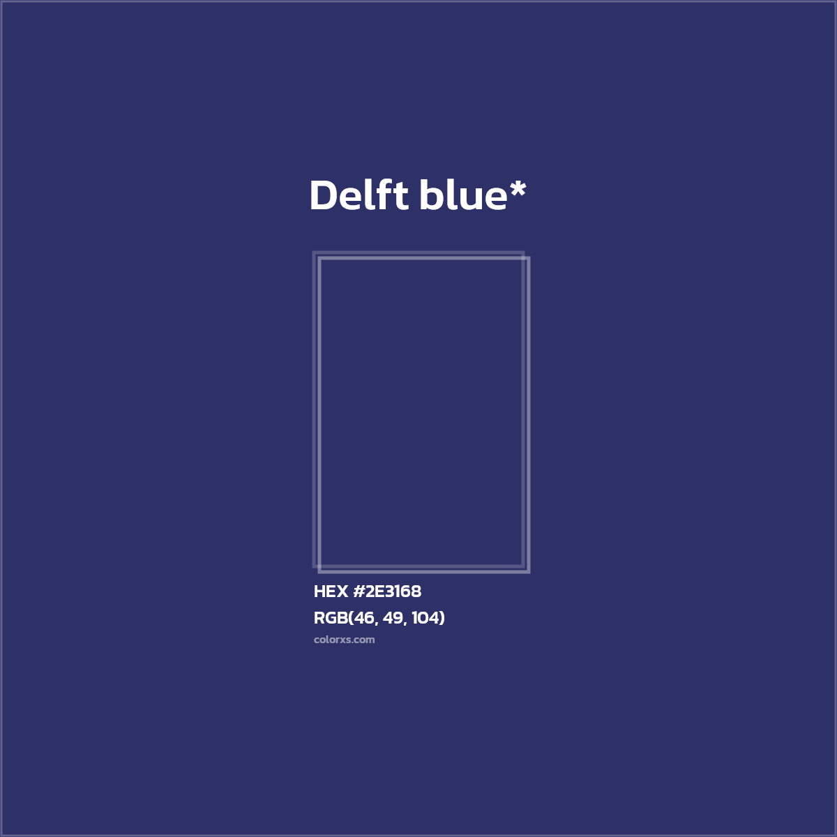 HEX #2E3168 Color Name, Color Code, Palettes, Similar Paints, Images