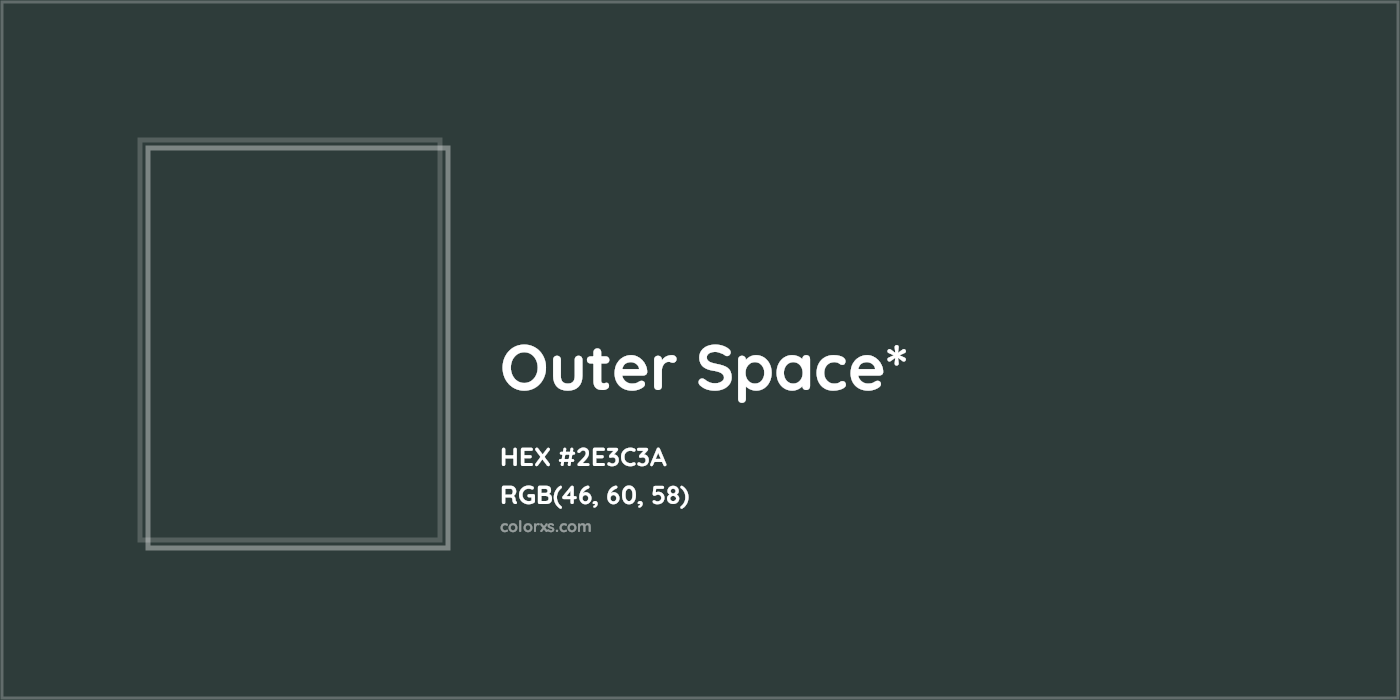 HEX #2E3C3A Color Name, Color Code, Palettes, Similar Paints, Images