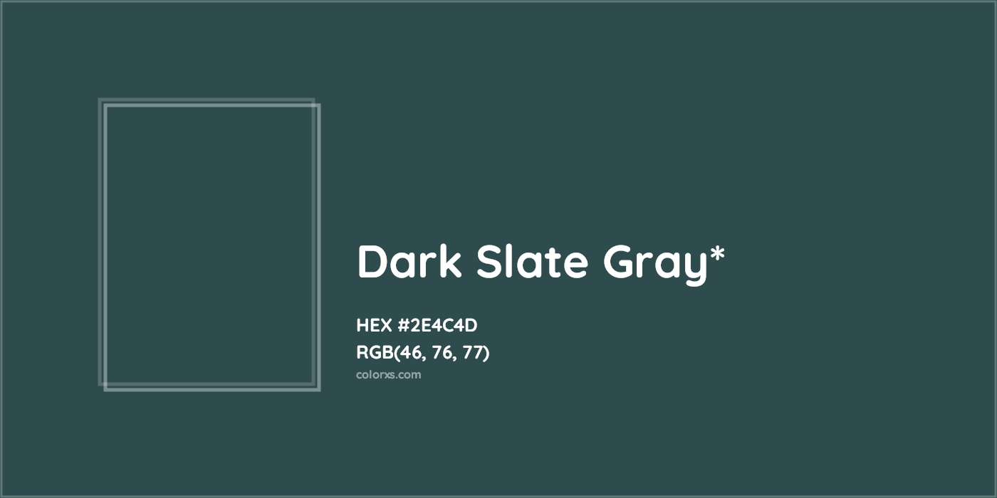 HEX #2E4C4D Color Name, Color Code, Palettes, Similar Paints, Images