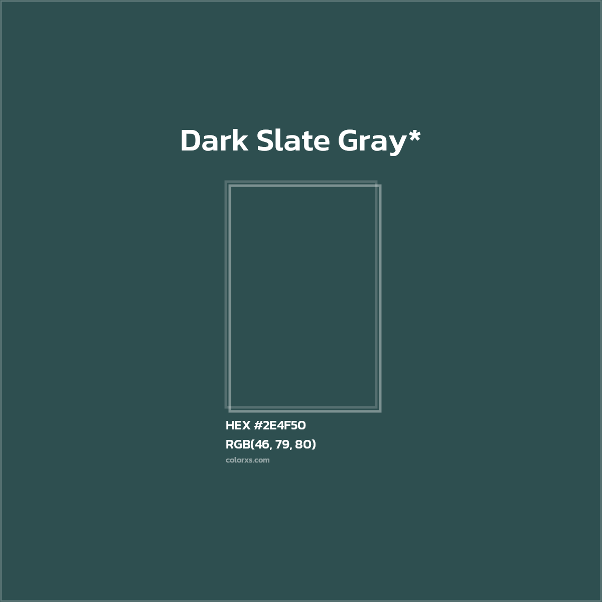 HEX #2E4F50 Color Name, Color Code, Palettes, Similar Paints, Images