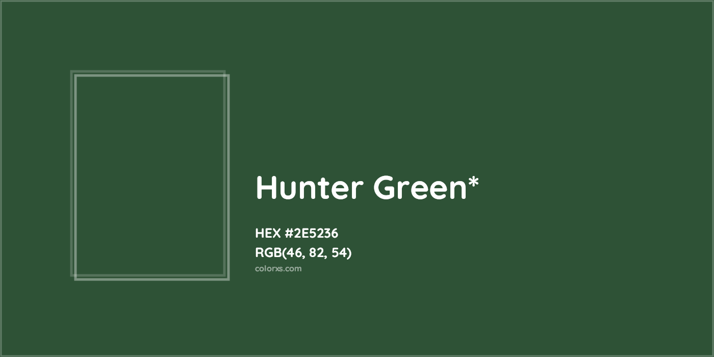 HEX #2E5236 Color Name, Color Code, Palettes, Similar Paints, Images