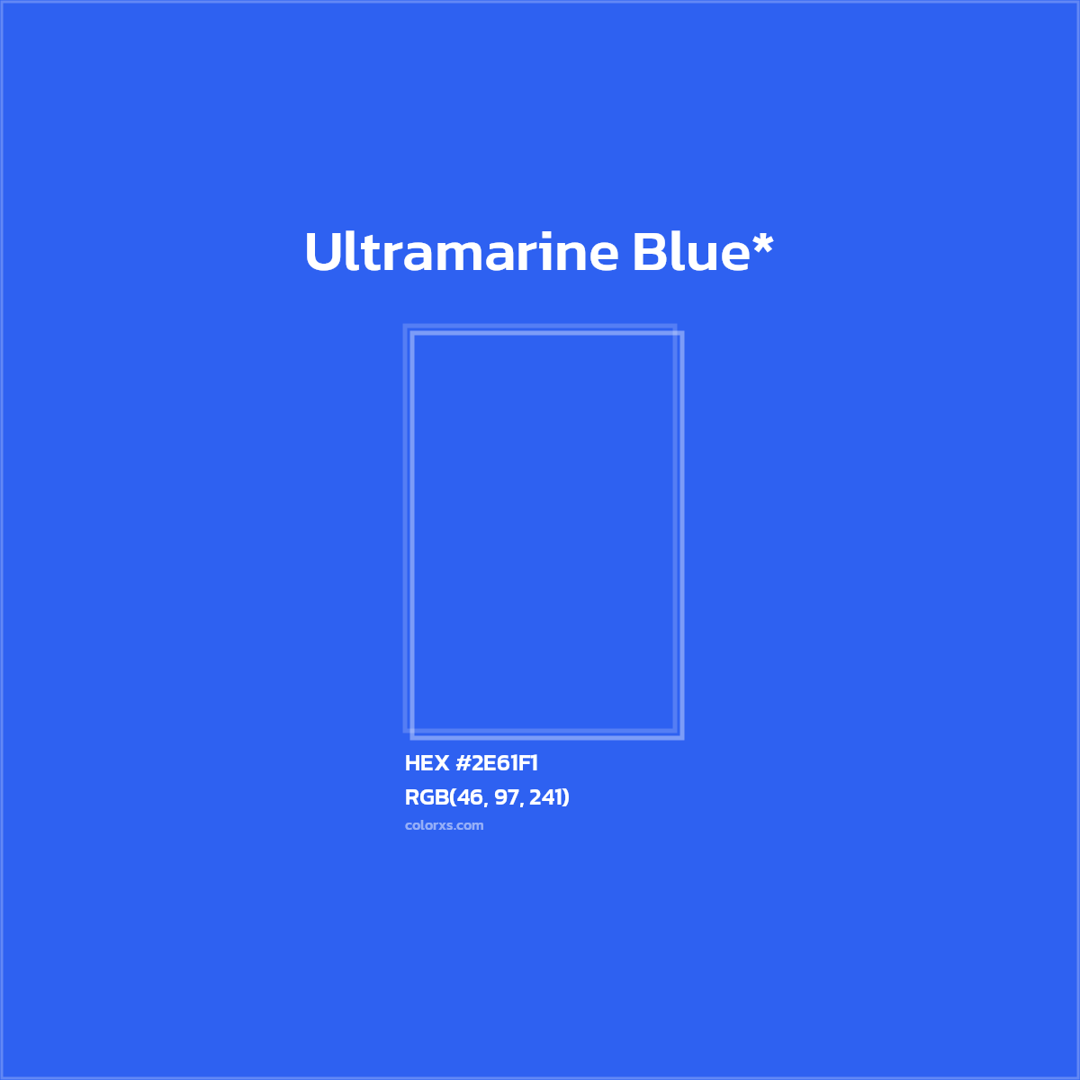 HEX #2E61F1 Color Name, Color Code, Palettes, Similar Paints, Images