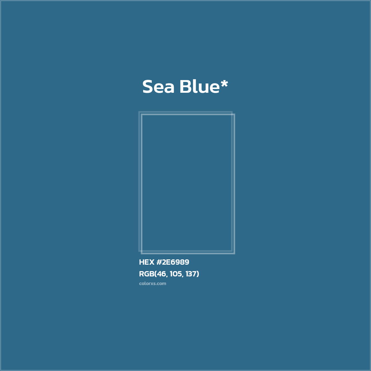 HEX #2E6989 Color Name, Color Code, Palettes, Similar Paints, Images