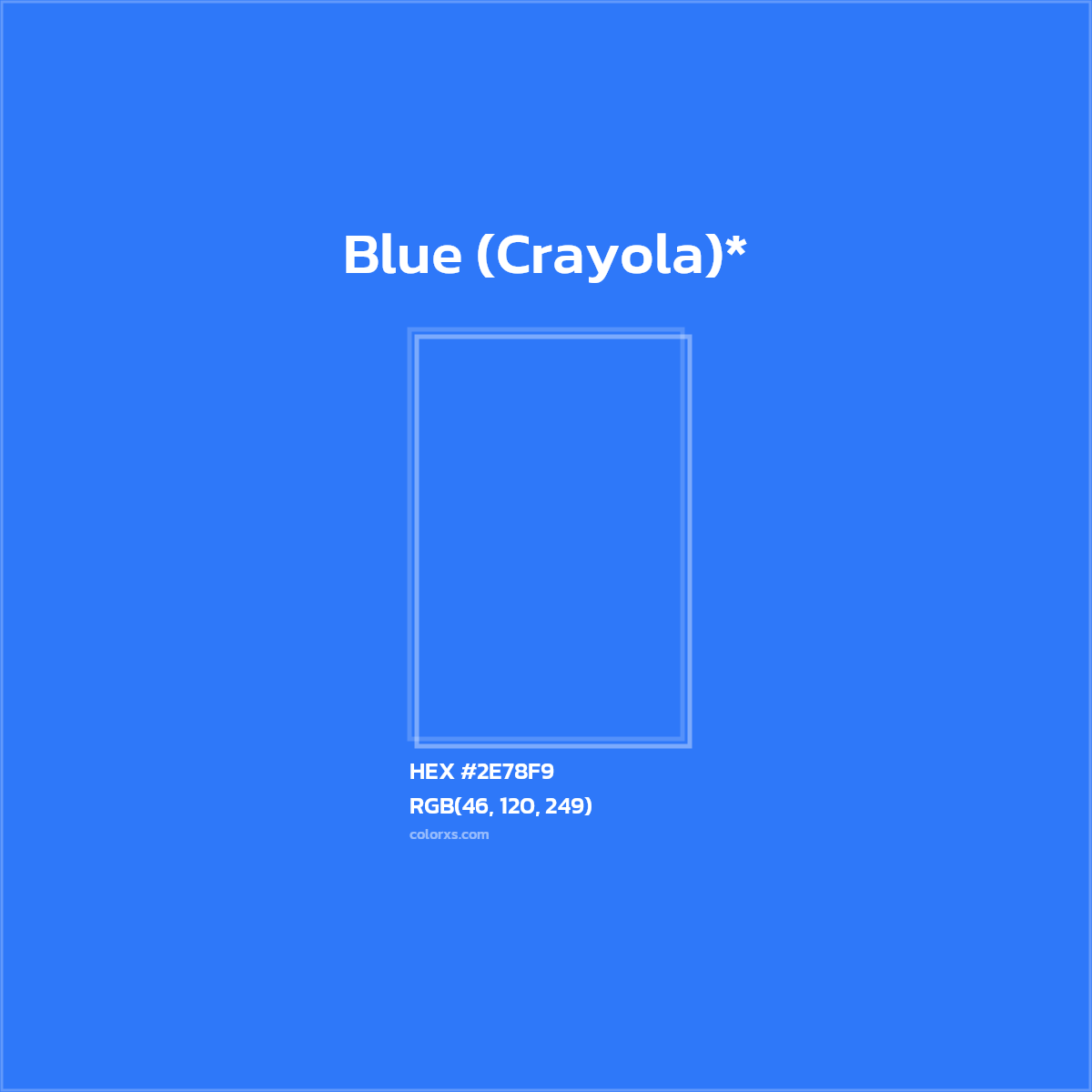 HEX #2E78F9 Color Name, Color Code, Palettes, Similar Paints, Images