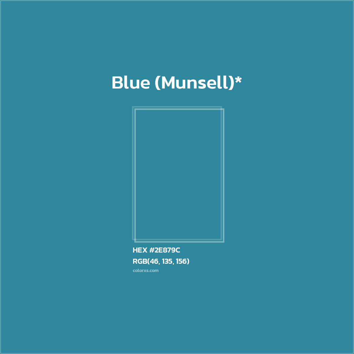 HEX #2E879C Color Name, Color Code, Palettes, Similar Paints, Images