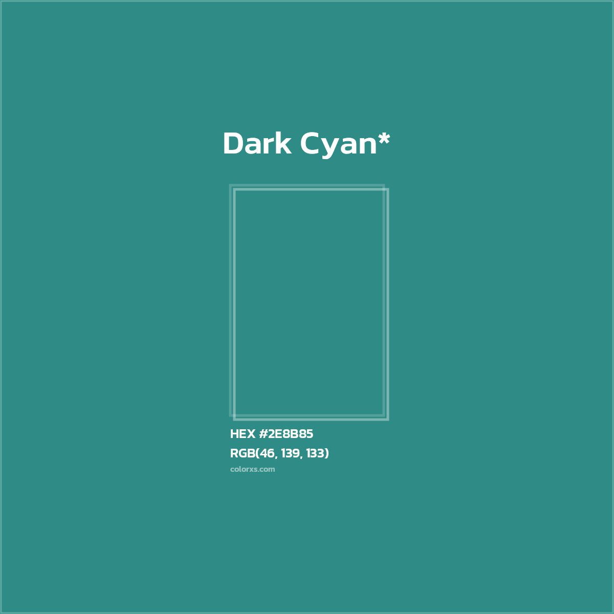 HEX #2E8B85 Color Name, Color Code, Palettes, Similar Paints, Images