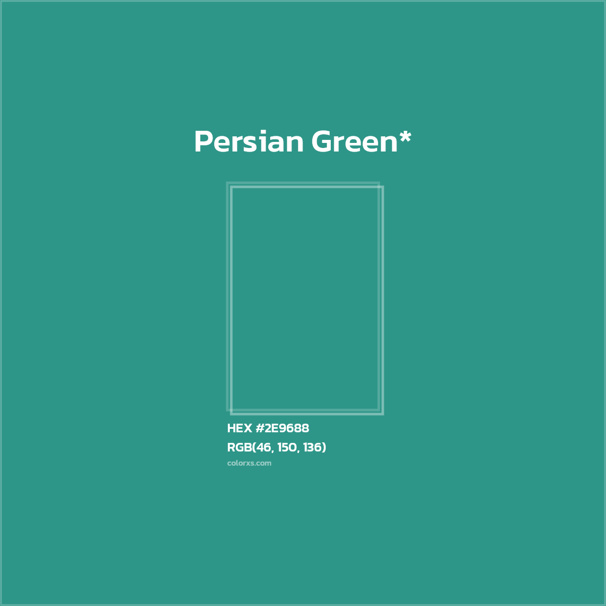 HEX #2E9688 Color Name, Color Code, Palettes, Similar Paints, Images