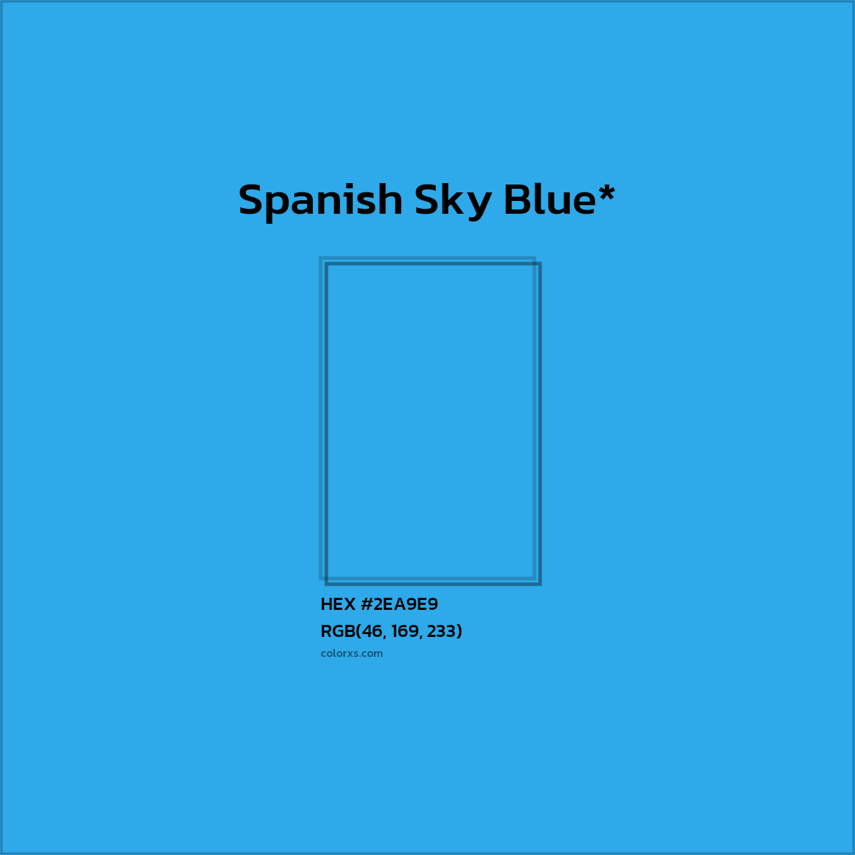 HEX #2EA9E9 Color Name, Color Code, Palettes, Similar Paints, Images
