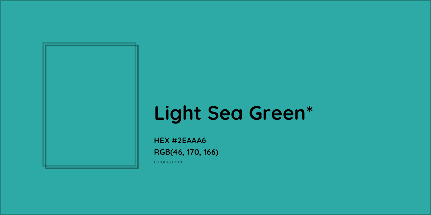 HEX #2EAAA6 Color Name, Color Code, Palettes, Similar Paints, Images