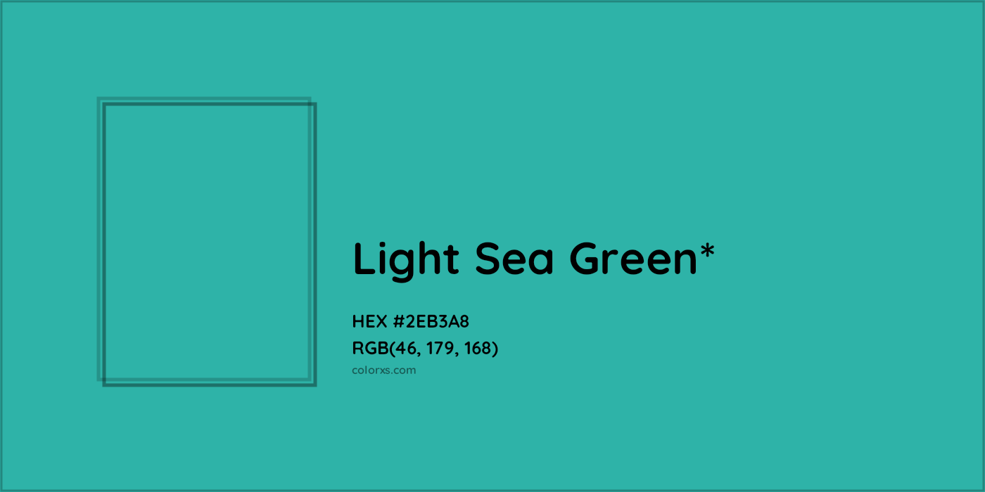 HEX #2EB3A8 Color Name, Color Code, Palettes, Similar Paints, Images