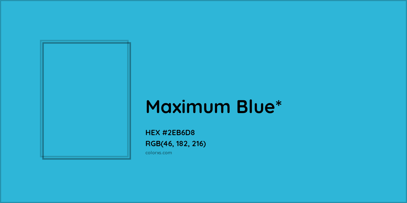 HEX #2EB6D8 Color Name, Color Code, Palettes, Similar Paints, Images