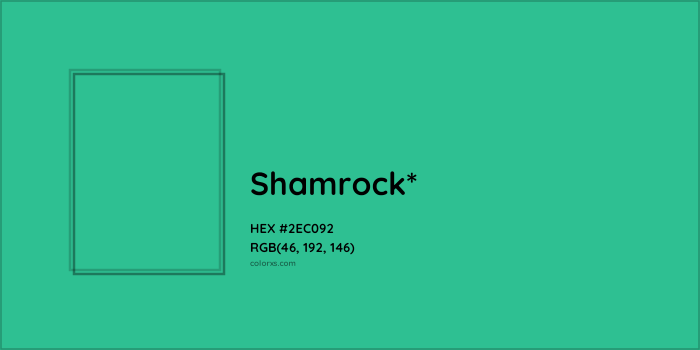 HEX #2EC092 Color Name, Color Code, Palettes, Similar Paints, Images