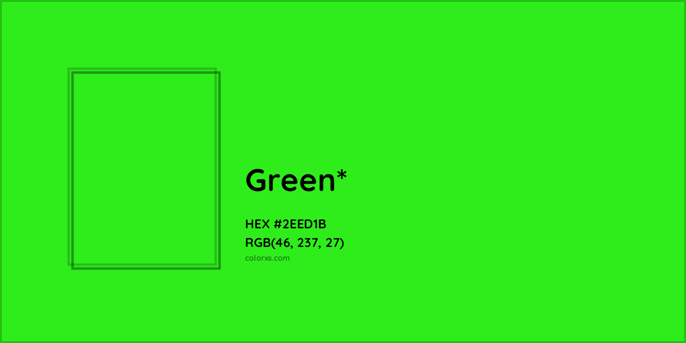 HEX #2EED1B Color Name, Color Code, Palettes, Similar Paints, Images