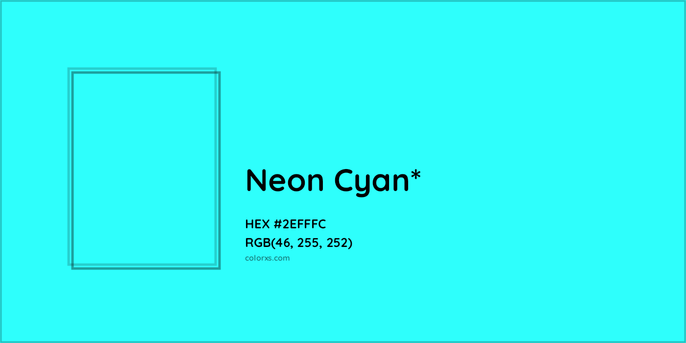 HEX #2EFFFC Color Name, Color Code, Palettes, Similar Paints, Images