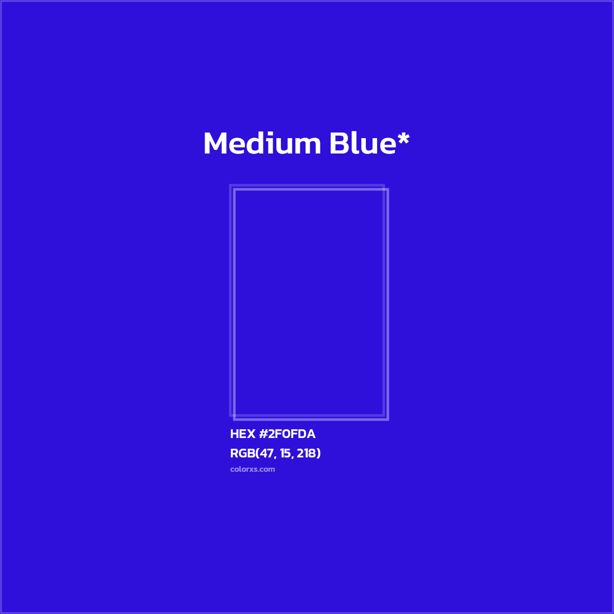 HEX #2F0FDA Color Name, Color Code, Palettes, Similar Paints, Images