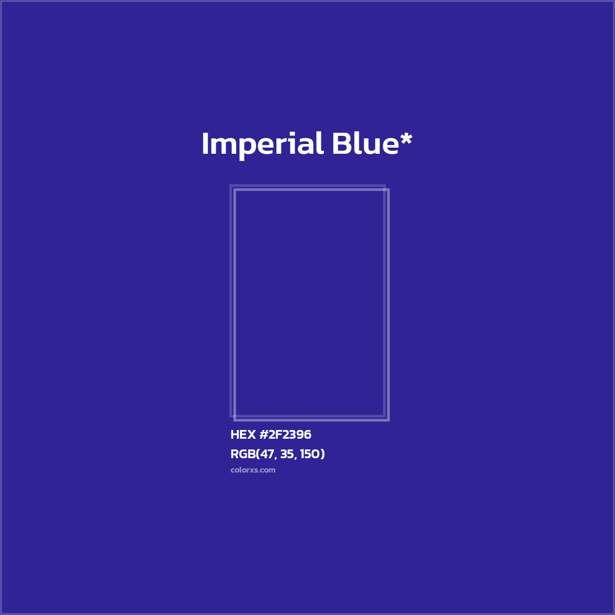 HEX #2F2396 Color Name, Color Code, Palettes, Similar Paints, Images